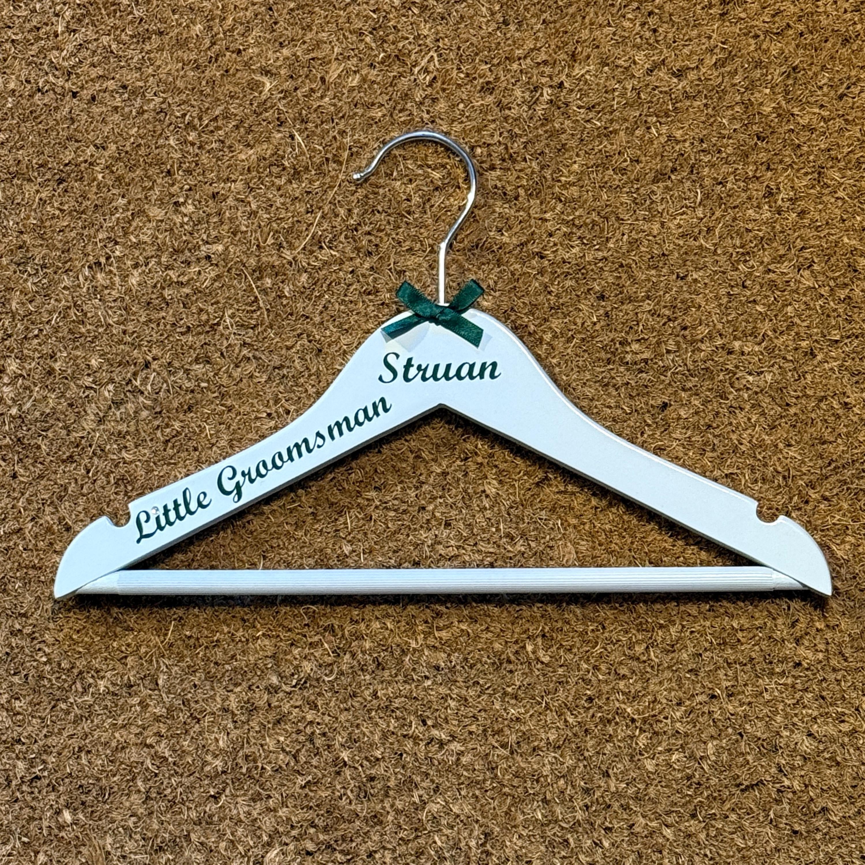 Page Boy Outfit Hanger | Personalised hanger for page Boy, Ring Bearer etc. Bridal Party Keepsake