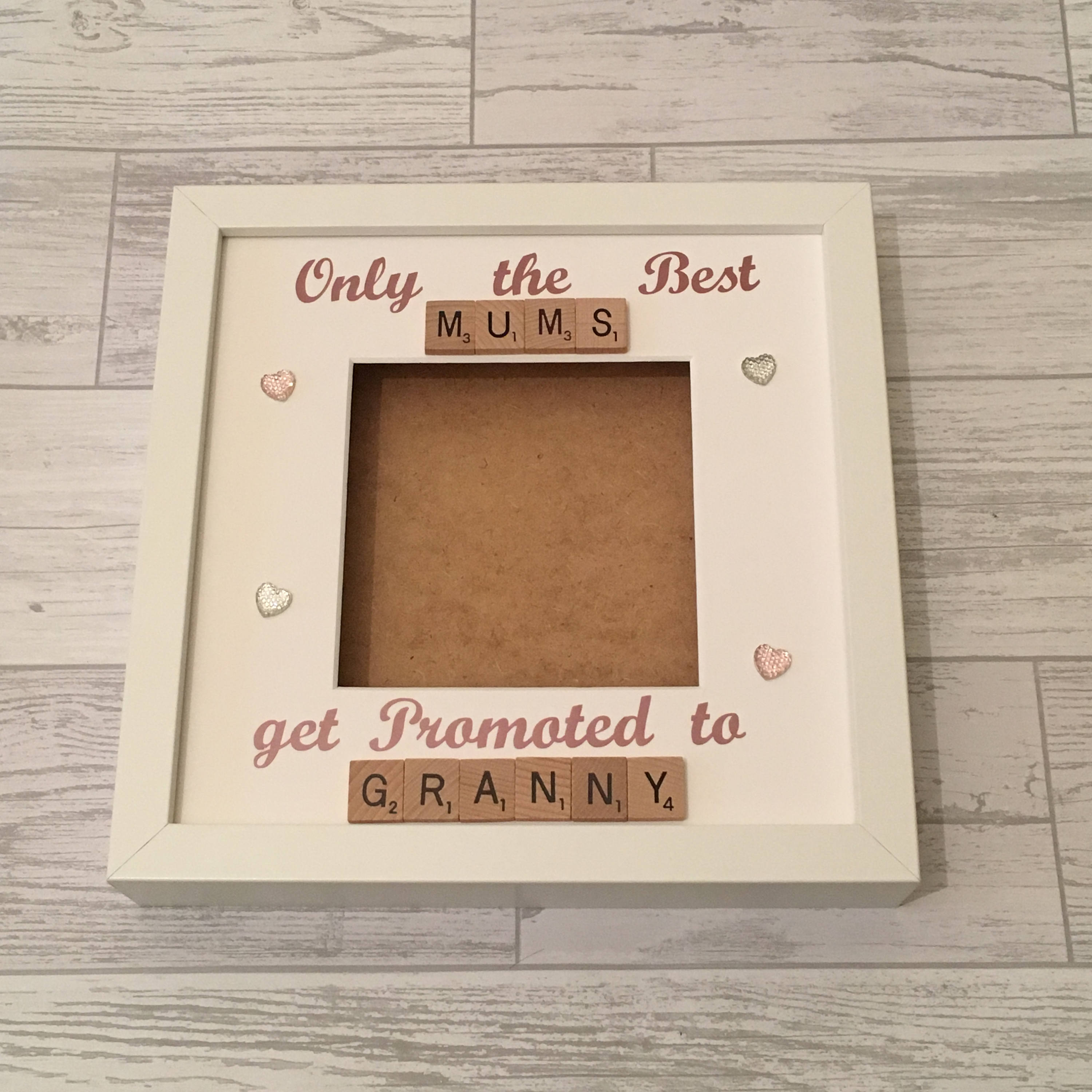 Best Mums to Nanny - Grandma - Letter Tile Photo Frame - Choice of Colours