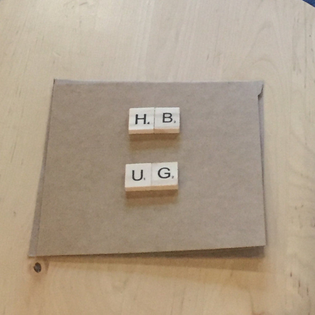 Funny Scrabble Tile Birthday Card, Rude Message (6x6")