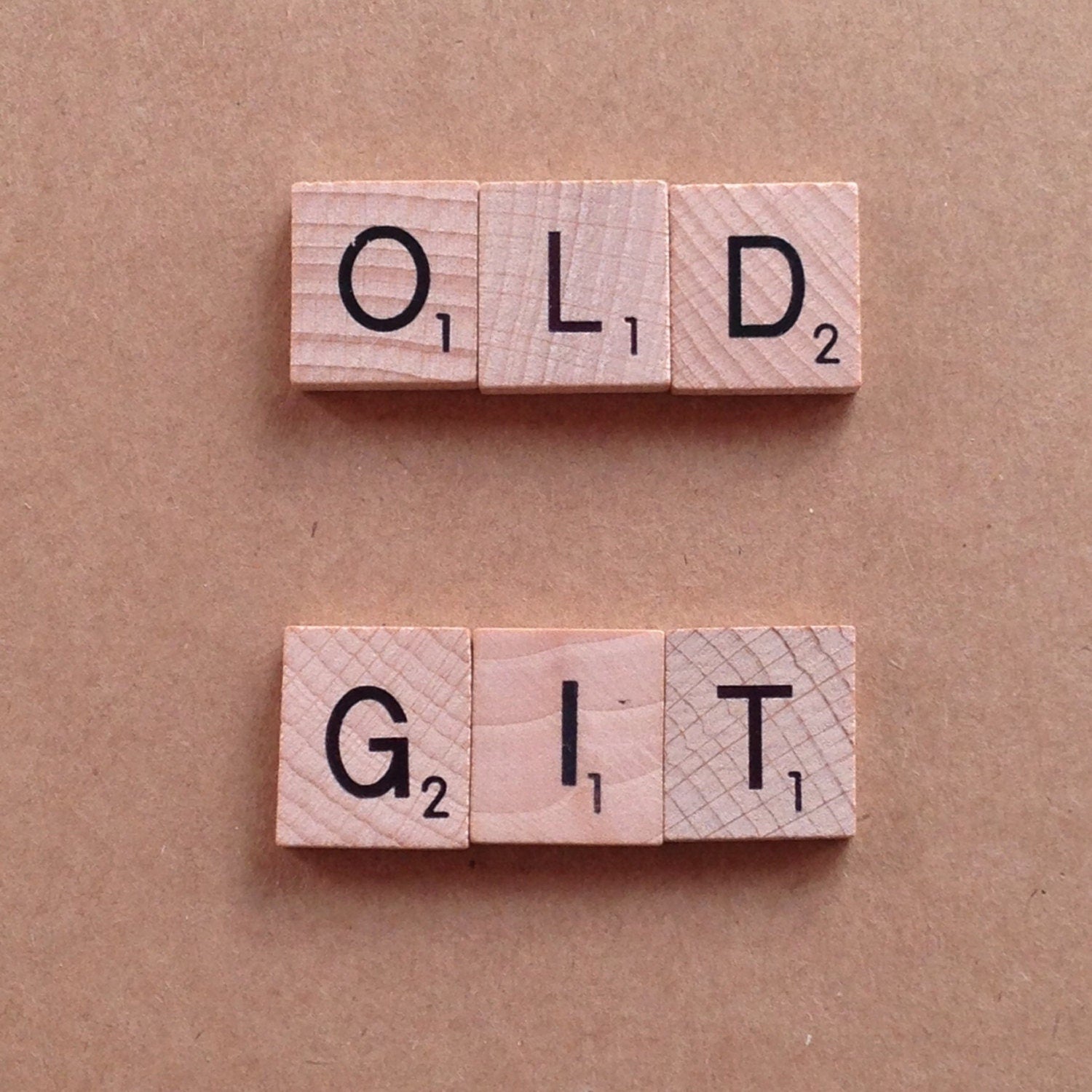 Funny Scrabble Tile Birthday Card, Rude Message (6x6")