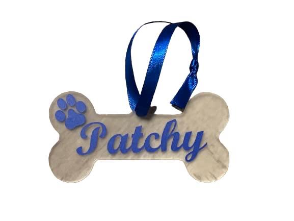 Dog Bone Shaped Personalised Bauble - Acrylic Pet Christmas Tree Ornament