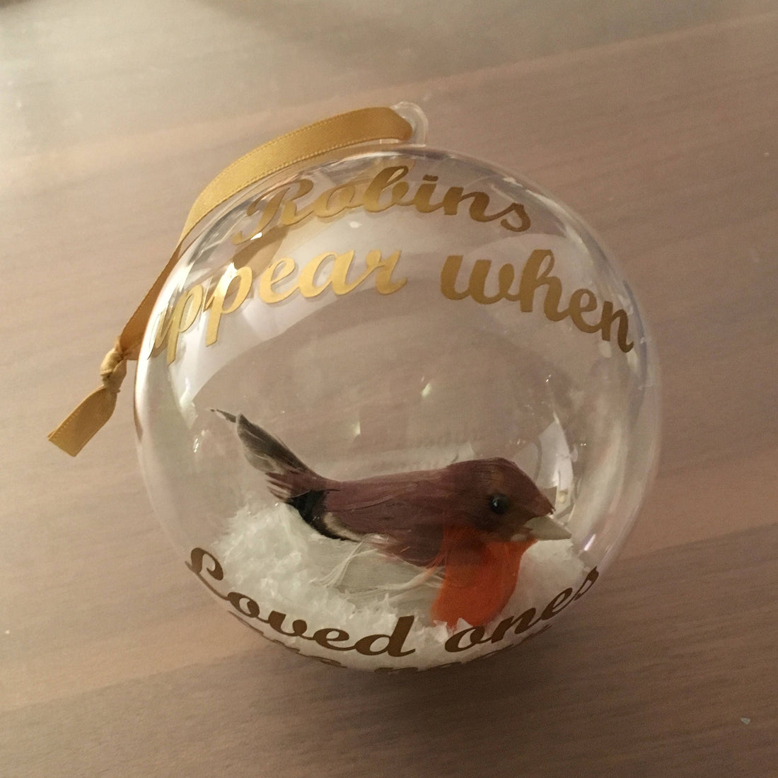 Robin Memorial Christmas Bauble | Acrylic Tree Ornament | Remembrance Bauble