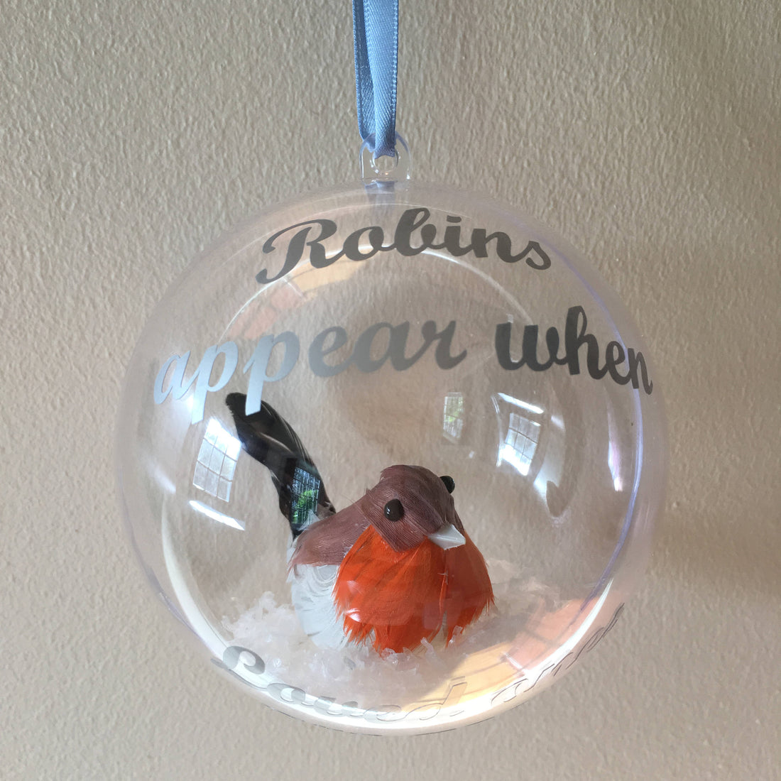 Robin Memorial Christmas Bauble | Acrylic Tree Ornament | Remembrance Bauble
