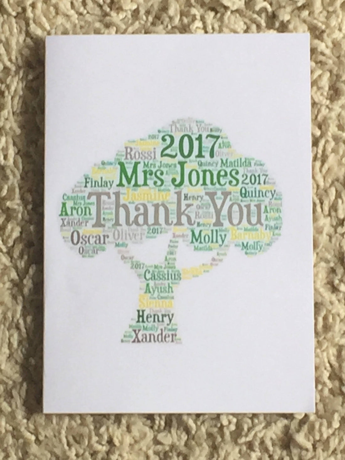 Teacher A4 Framed Print - Thank You Gift - TA, SEN, Support Worker Present - Personalised