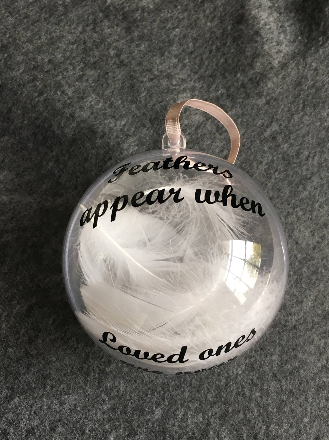 Feathers Appear Memorial Christmas Bauble - Remembrance Ornament - Tree Decoration