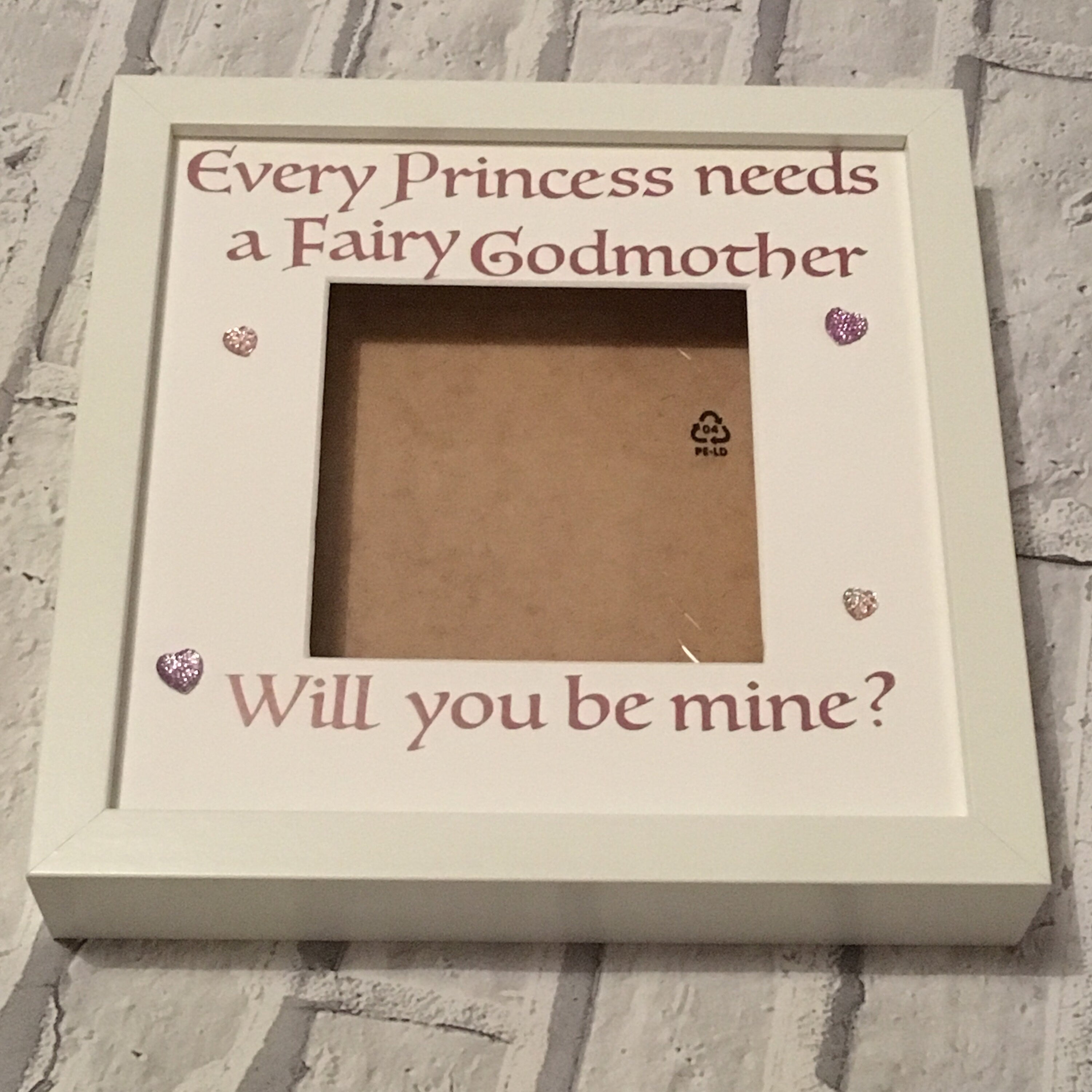 Fairy Godmother Proposal Frame - Godmother Christening Gift