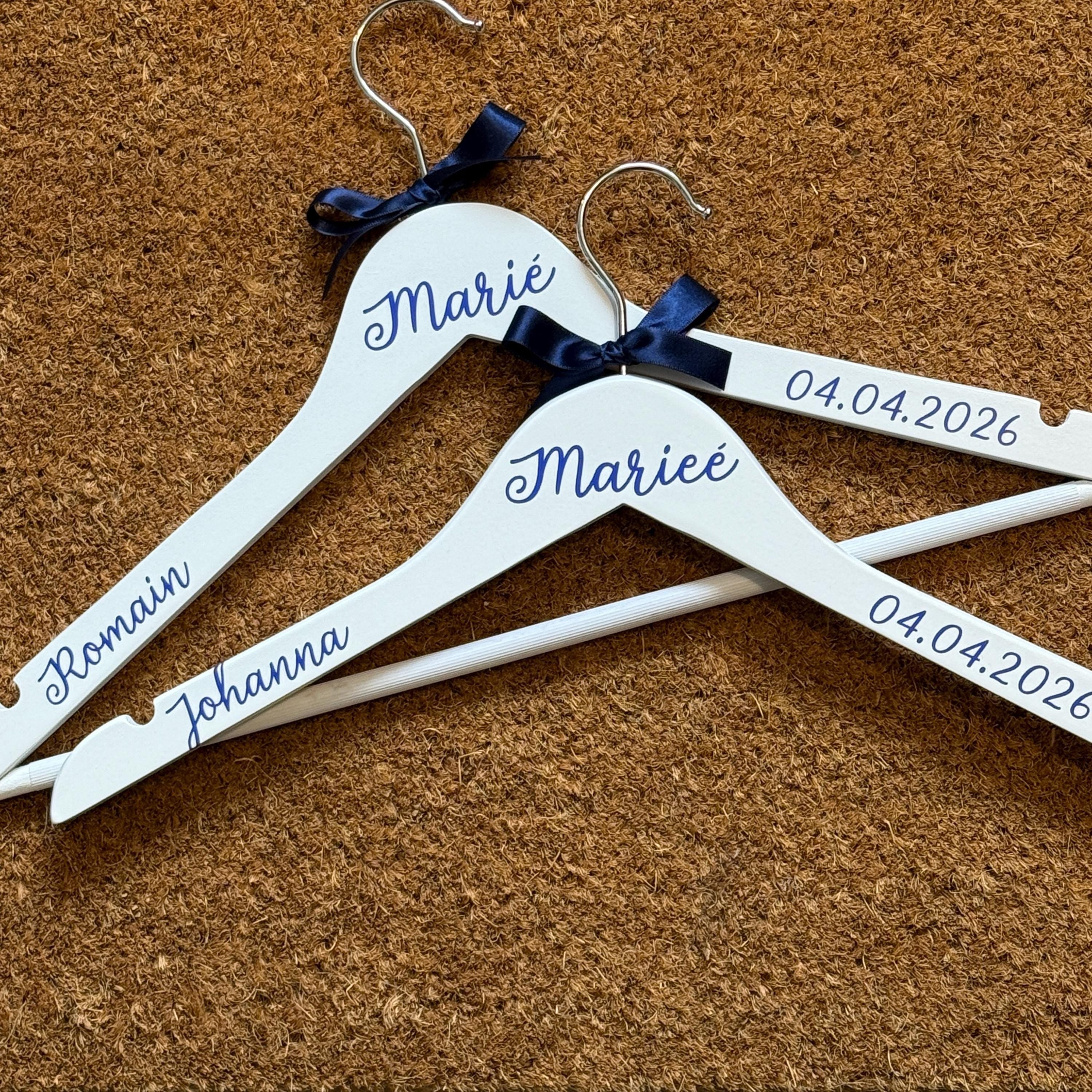 Wedding Hanger - Simple Style - Personalised - Bridal Party Outfit Hangers