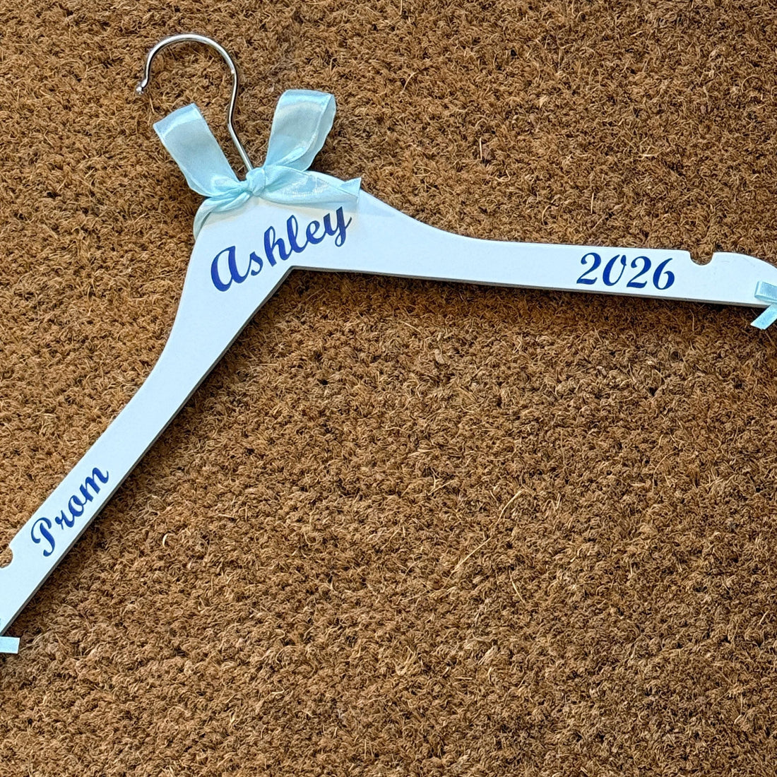 Prom Dress Hanger, Keepsake Photo Prop.Personalised with name, date and school.