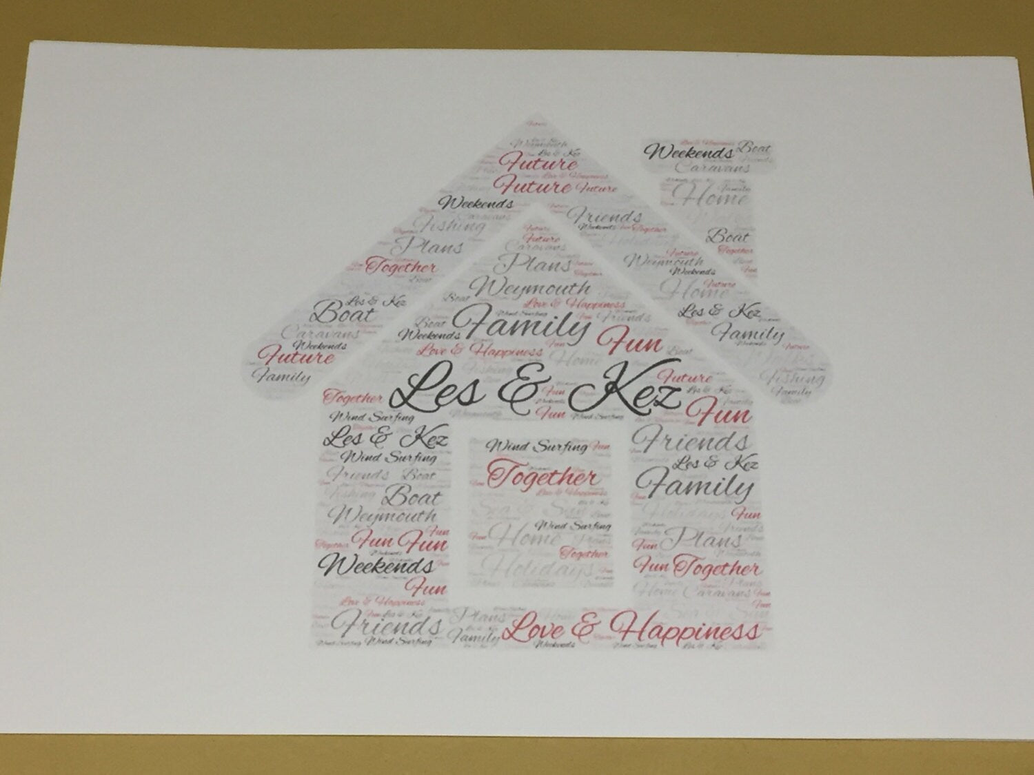 Word Art Card | Personalised with your words, shape and colours | A truly unique and custom greetings card