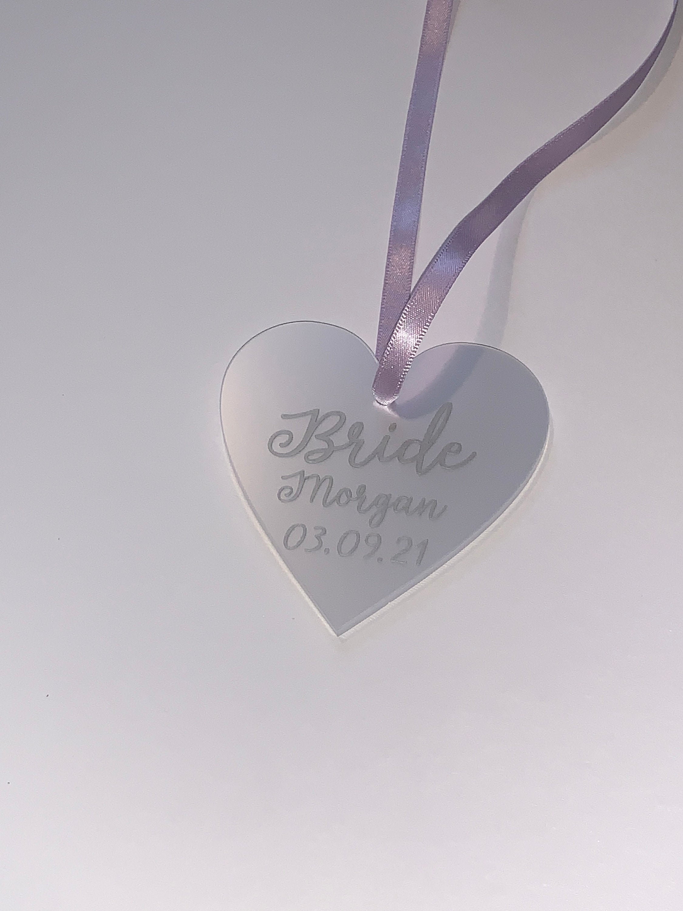 Satin Wedding Dress Hanger and Wooden Bridesmaids Hanger Set | Personalised