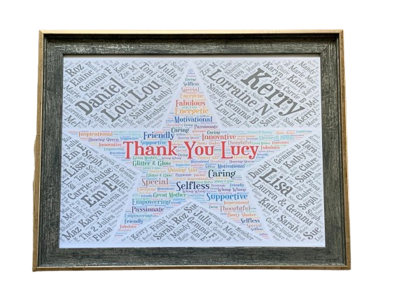 Custom Word Art A3 Framed Print - Your choice of shape and your words create the picture.