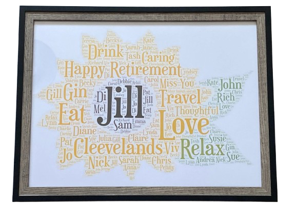 Custom Word Art A3 Framed Print - Your choice of shape and your words create the picture.