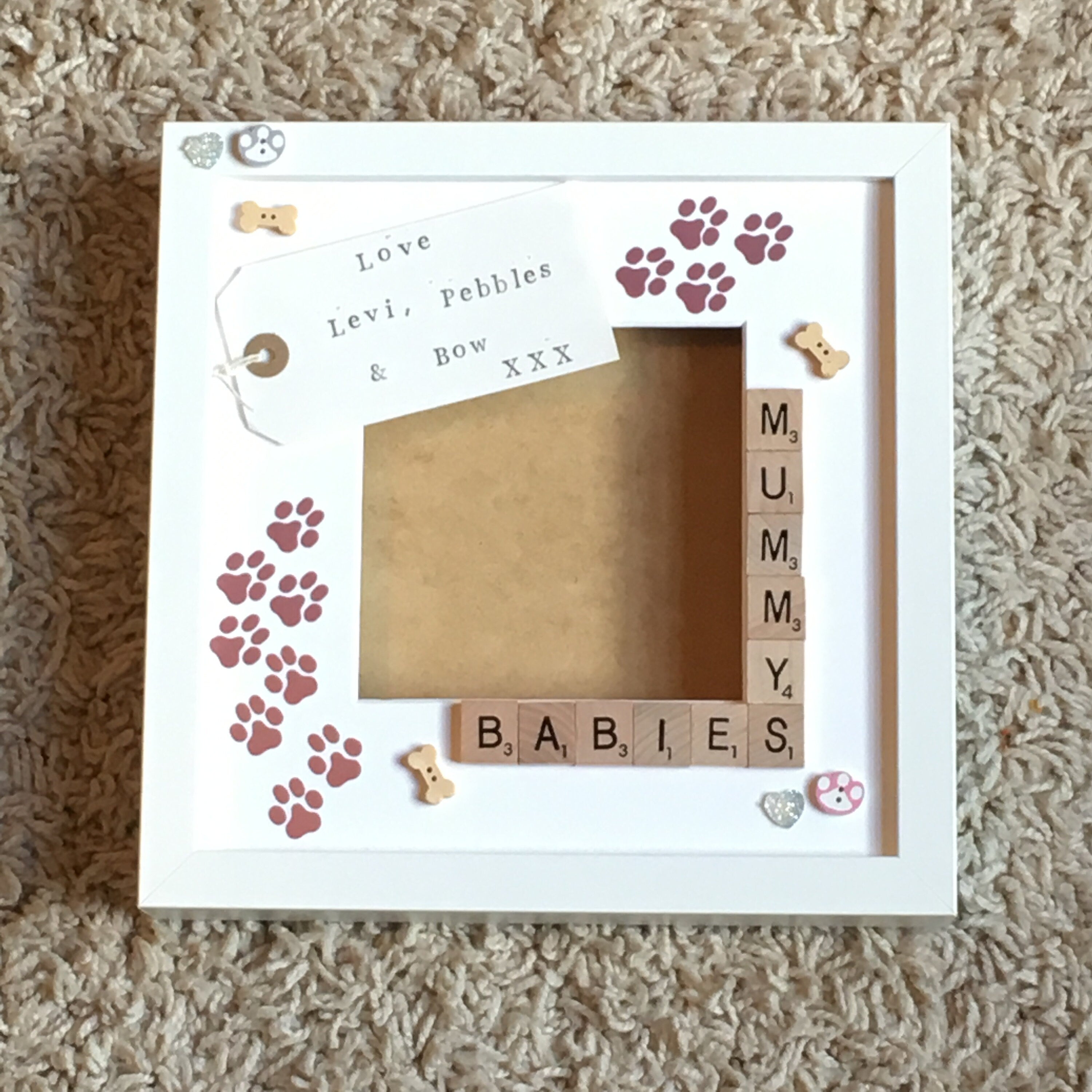 Pet Photo Frame - Daddy's or Mummy's Babies with personalised message, Animal Lover Gift