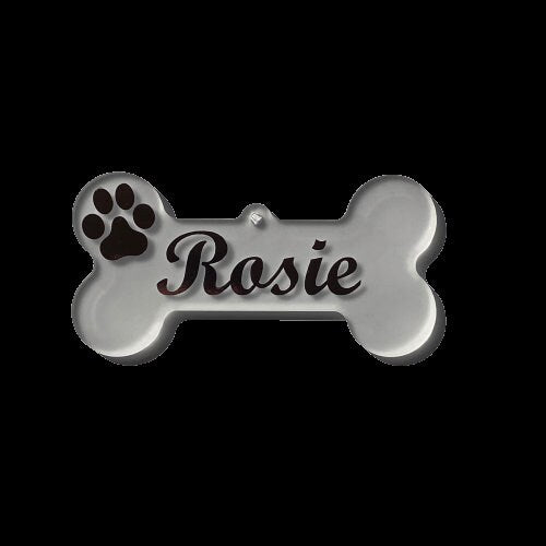 Dog Bone Shaped Personalised Bauble - Acrylic Pet Christmas Tree Ornament