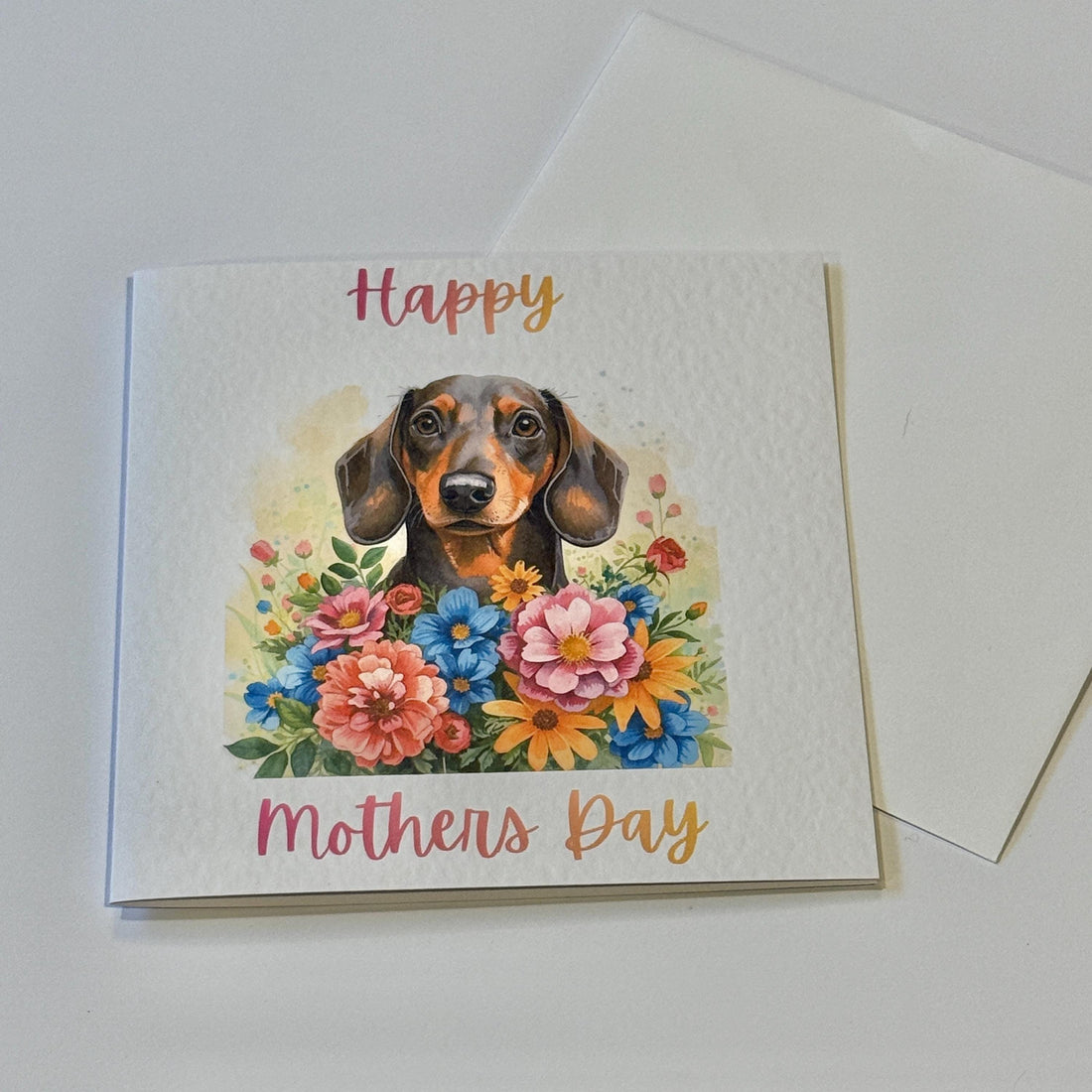 Dachshund Mothers Day Card | Watercolour Sausage Dog Mum