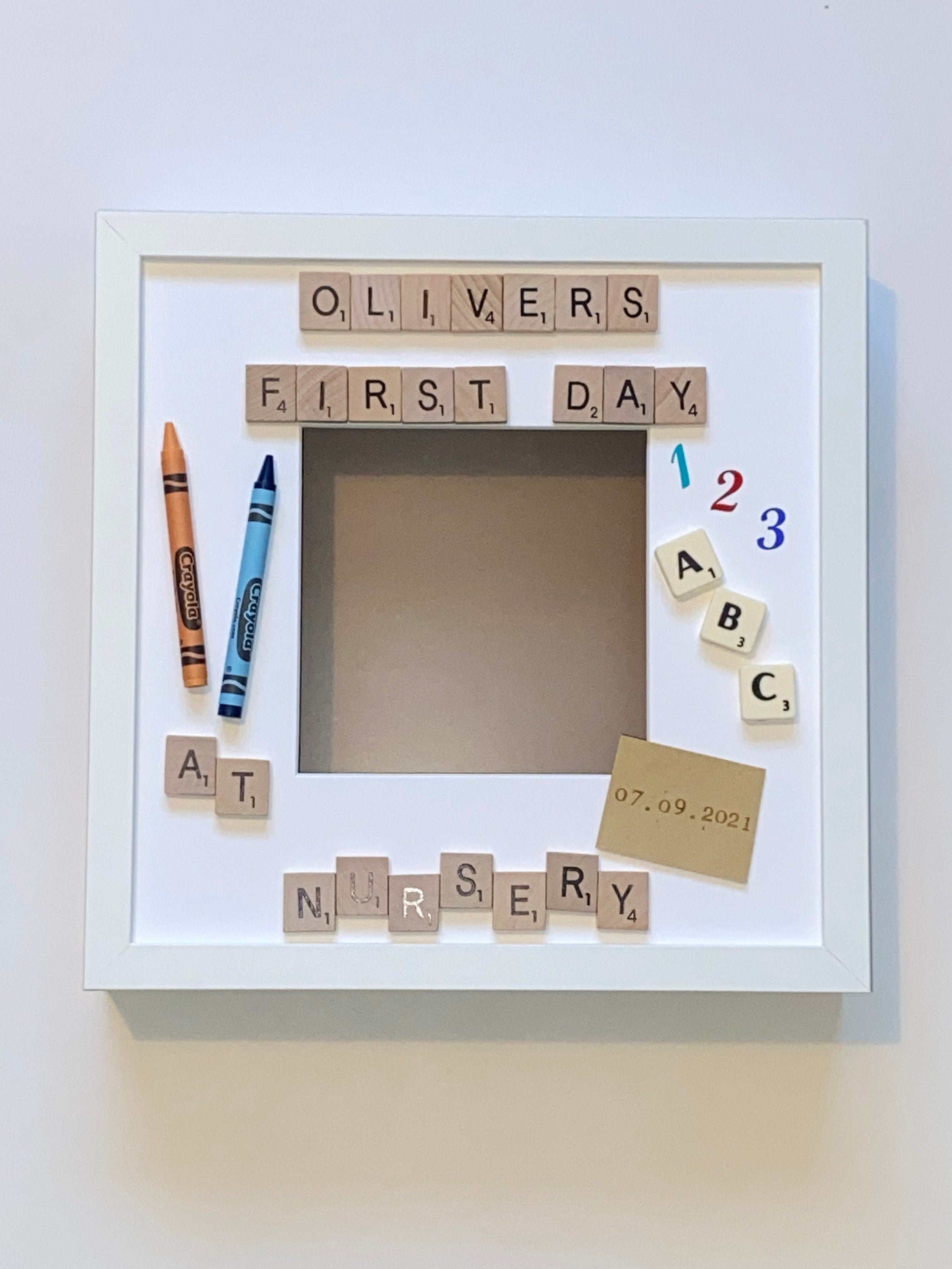 First Day at Nursery Personalised Photo Frame - Perfect Milestone Keepsake.