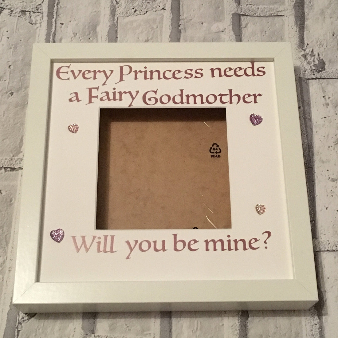 Fairy Godmother Proposal Frame - Godmother Christening Gift