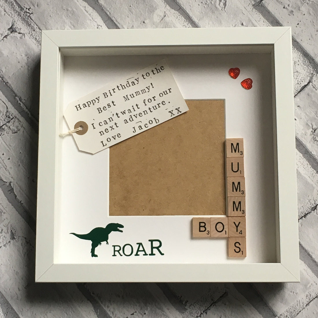 Mummy's Boy Personalised Scrabble Art Frame. Picture frame.