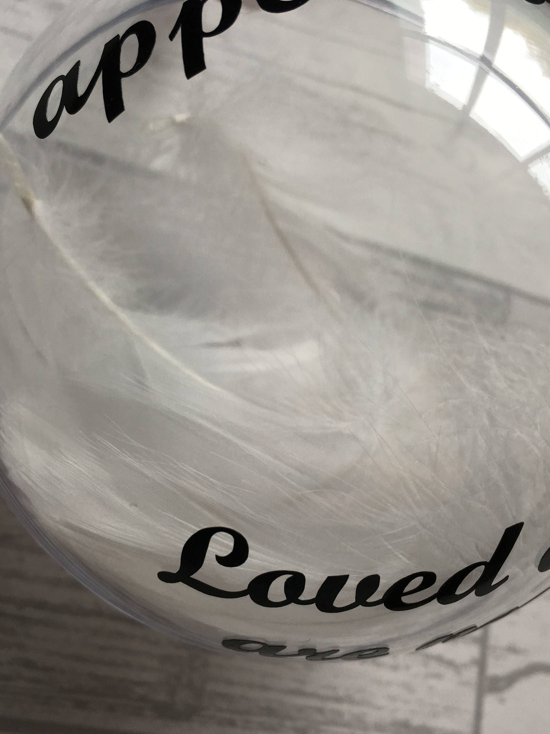 Feathers Appear Memorial Christmas Bauble - Remembrance Ornament - Tree Decoration