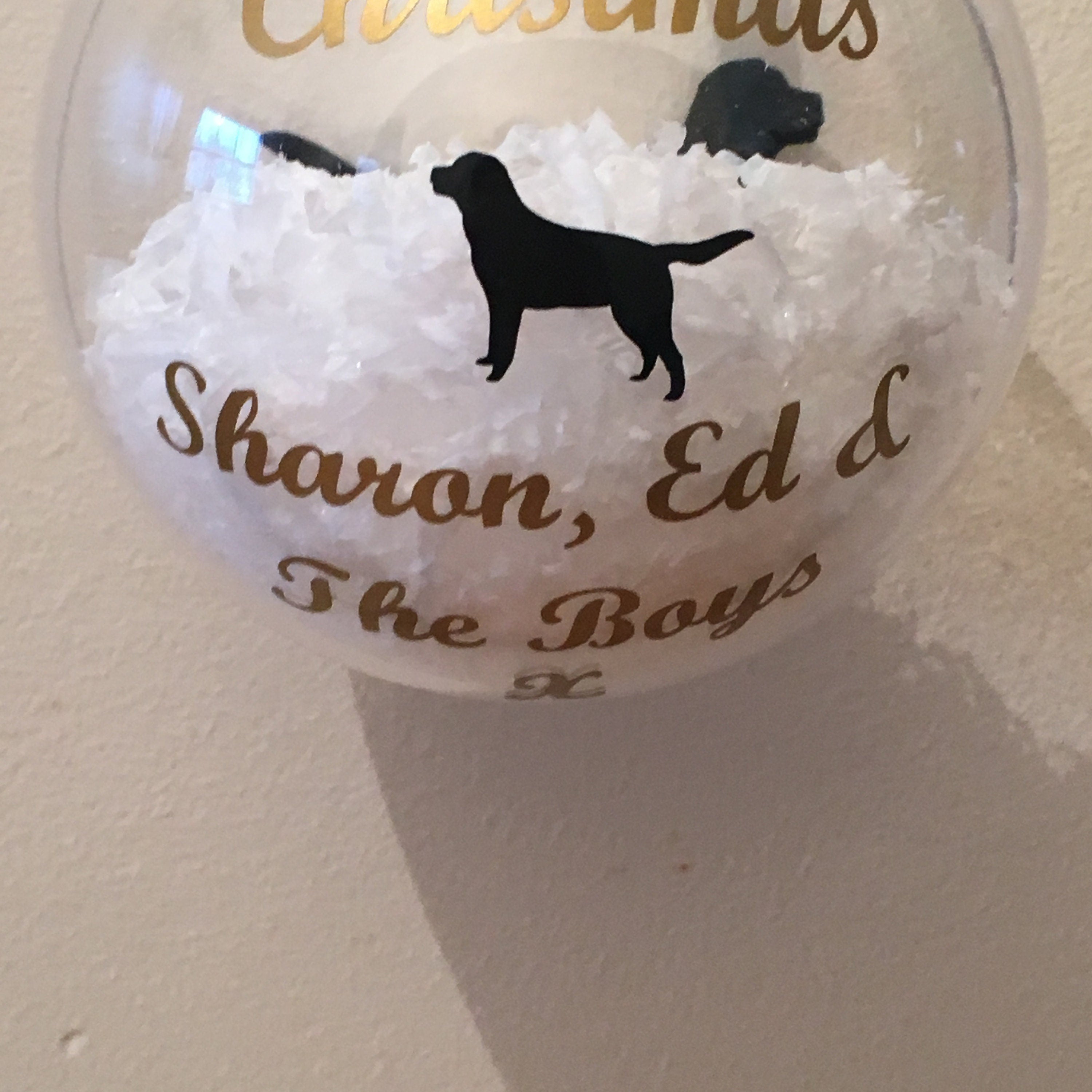 Pet Christmas Bauble | Custom Dog Breed Ornament | Personalised Message