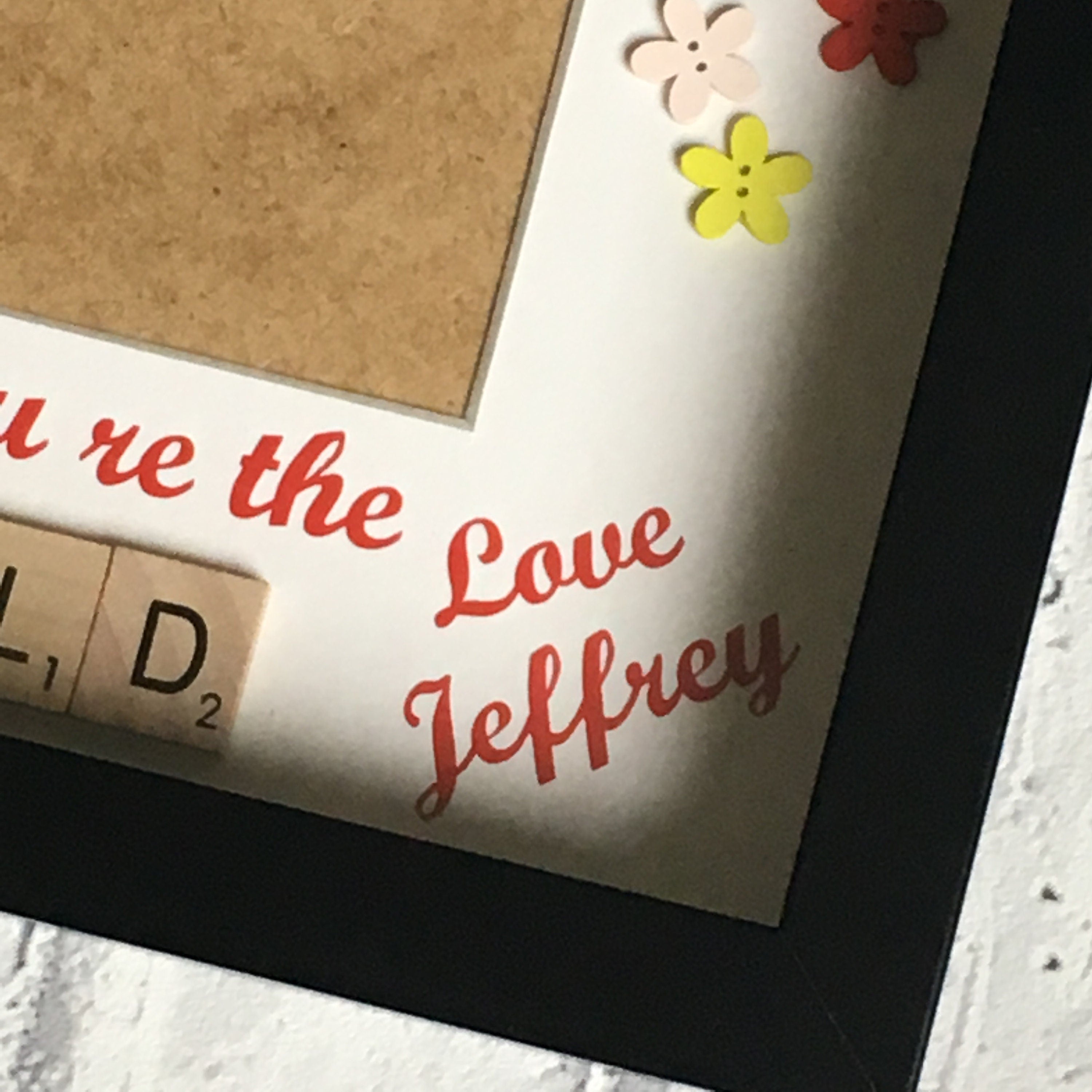 Teacher Letter Tile Personalised Photo Frame - End of year thank you gift.