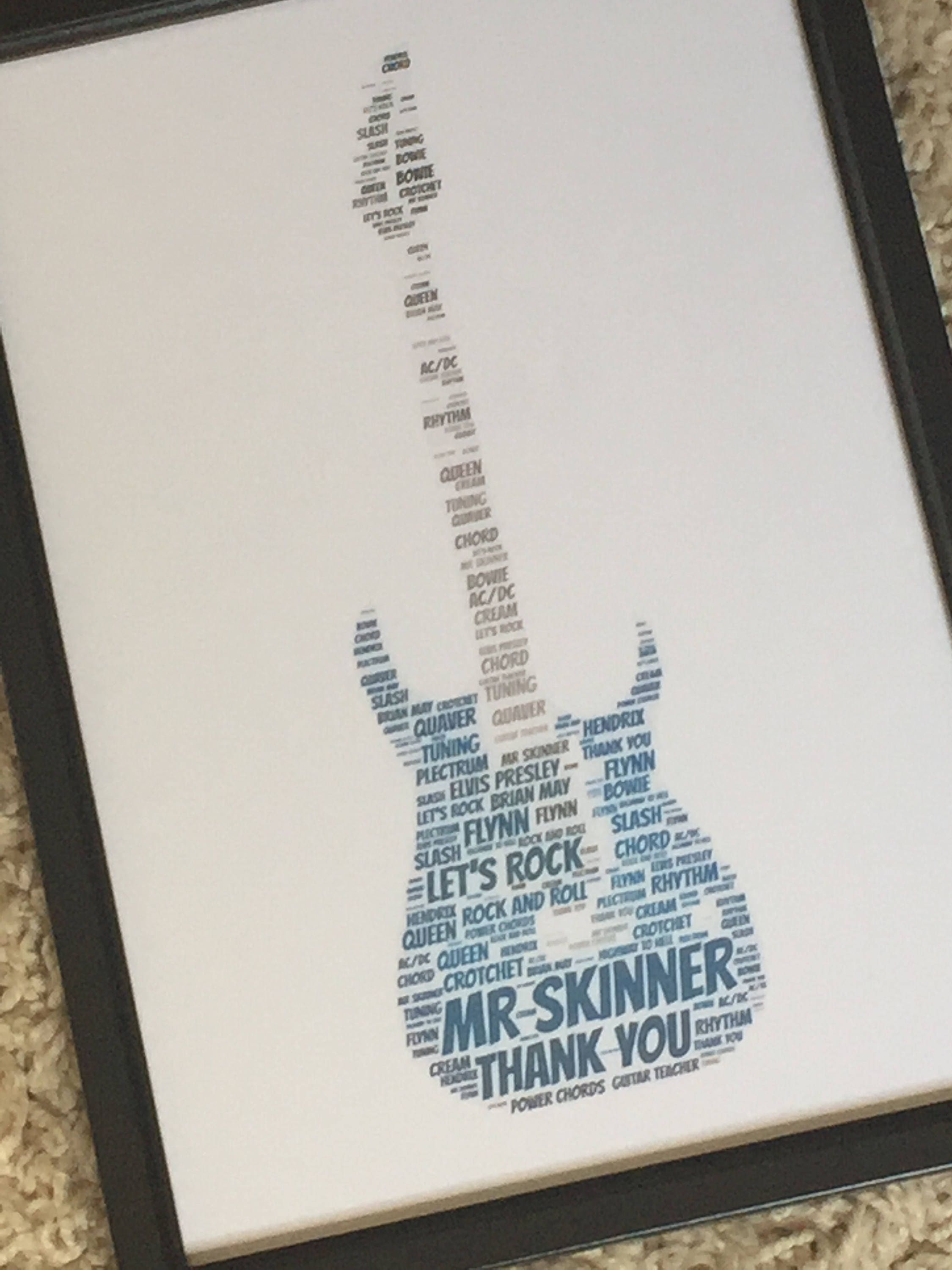 Father's Day Word Art Card - Customised with you choice of shape, words and colours.