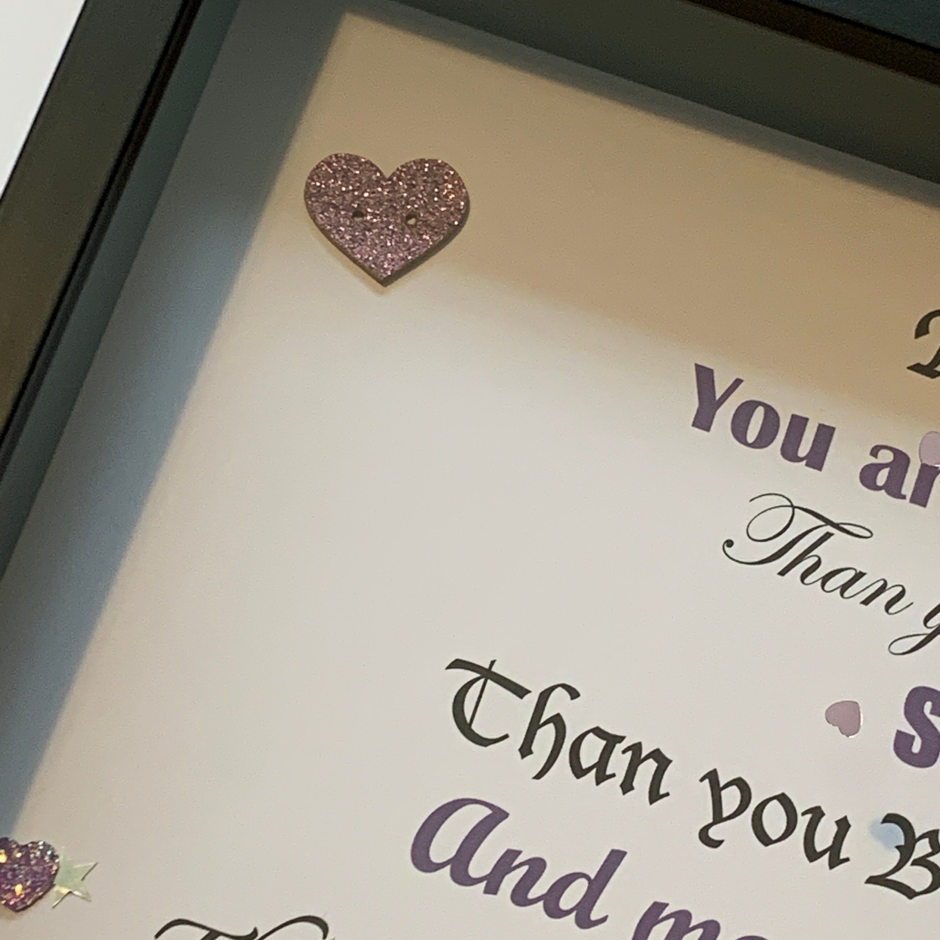Mummy, You are braver than you think. Personalised with name/s.   Deep box frame.