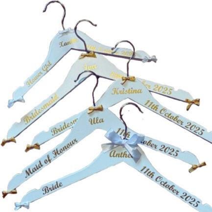 Wedding Hanger Set of 10 – Custom Bride & Bridesmaid Hangers