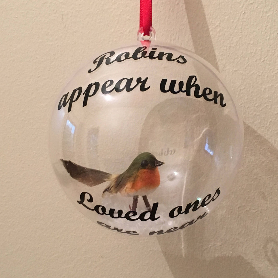 Robin Memorial Christmas Bauble | Acrylic Tree Ornament | Remembrance Bauble