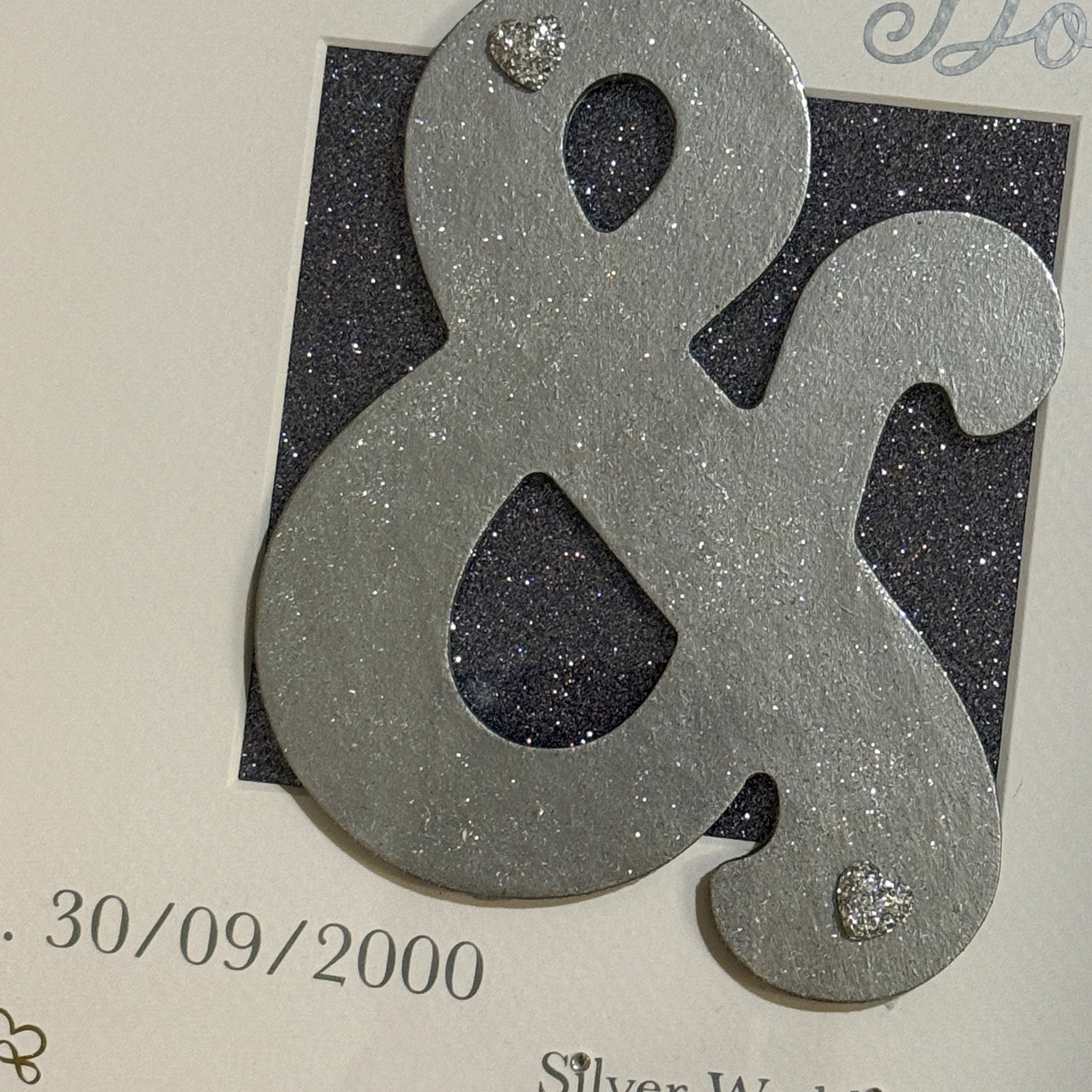 Wedding Day Box Frame | Personalised Ampersand Frame | Name and date