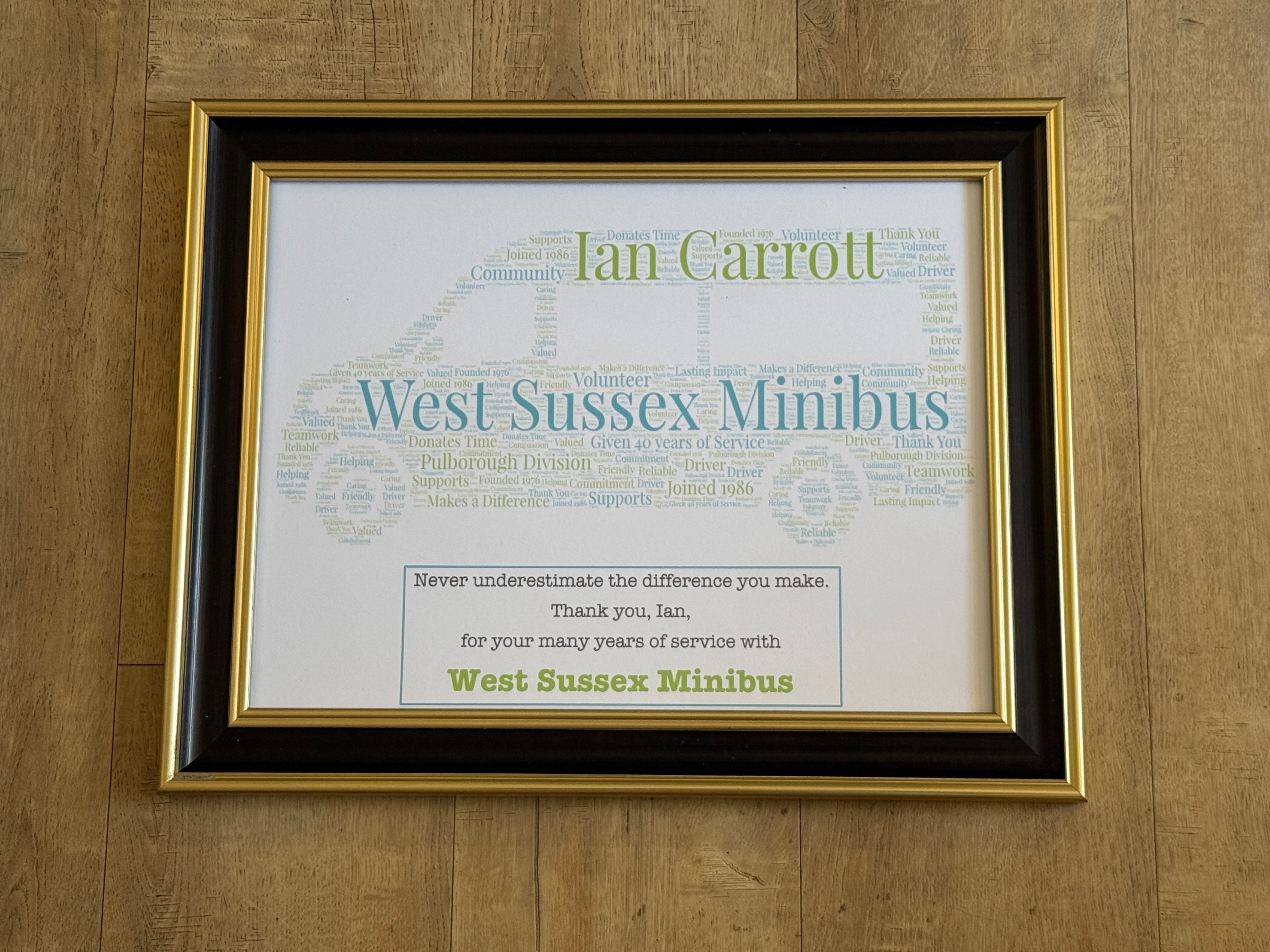 Custom Word Art A3 Framed Print - Your choice of shape and your words create the picture.