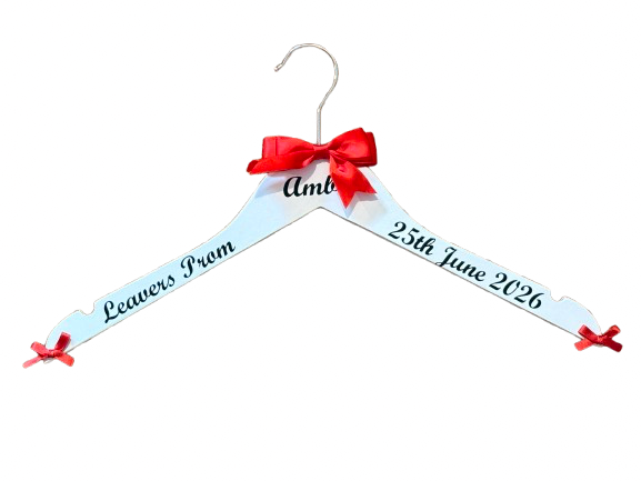Prom Dress Hanger, Keepsake Photo Prop.Personalised with name, date and school.