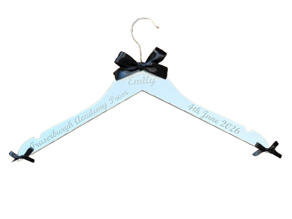 Prom Dress Hanger, Keepsake Photo Prop.Personalised with name, date and school.