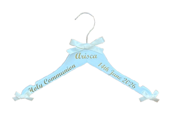 First Holy Communion Hanger, personalised | Custom Outfit Hanger | Childs Name & Date | Keepsake Gift