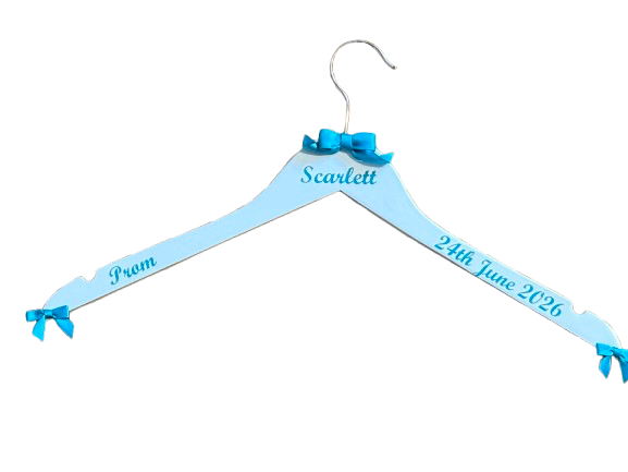 Prom Outfit Hanger - Personalised Keepsake - Name, date and school.