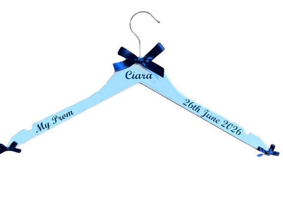 Prom Outfit Hanger - Personalised Keepsake - Name, date and school.