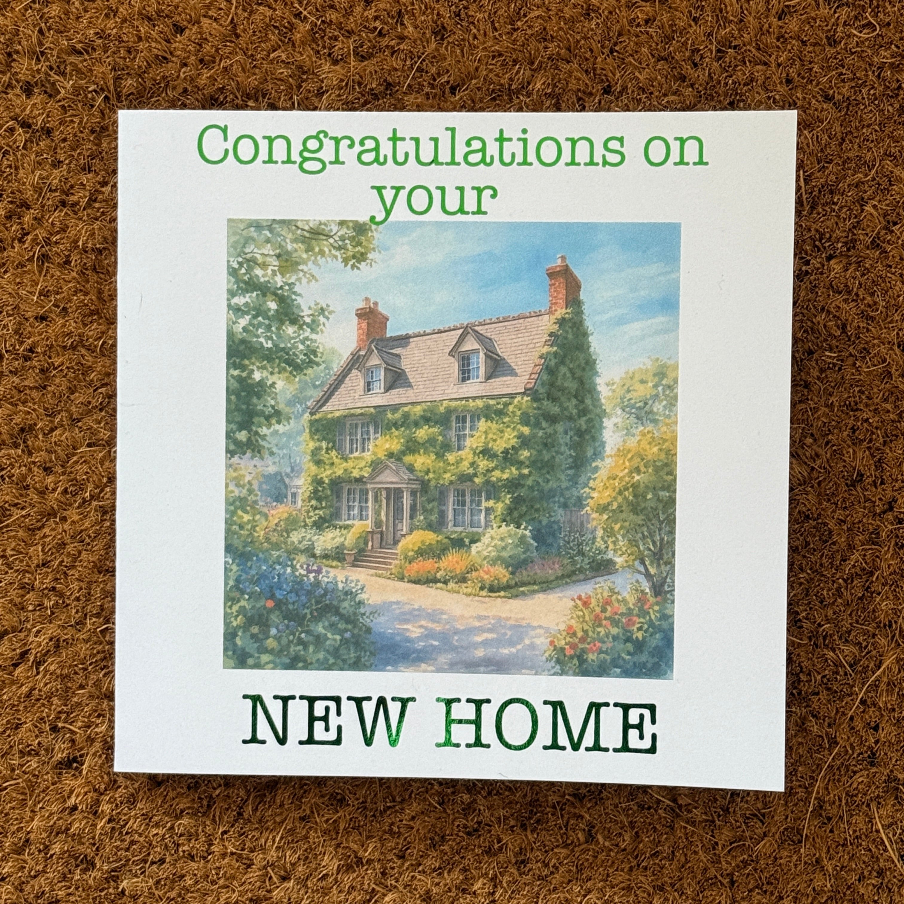 New Home Personalised Card | Congratulations On Your New House | Watercolour Housewarming Card | Moving Home | First Home