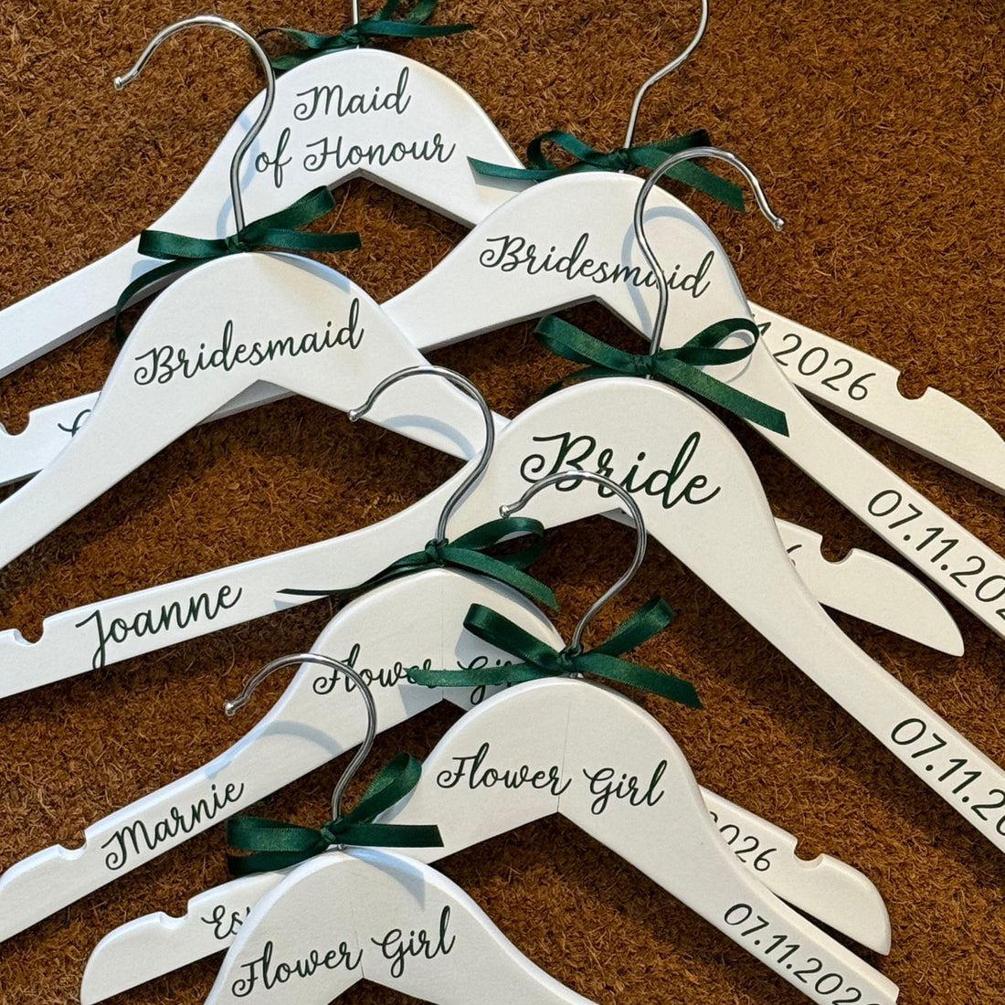 Wedding Hanger - Simple Style - Personalised - Bridal Party Outfit Hangers