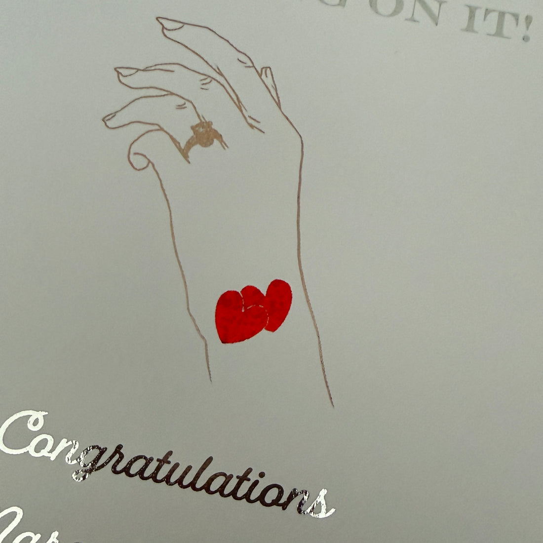 Personalised Engagement Card – Funny Put a Ring on It Foiled Card