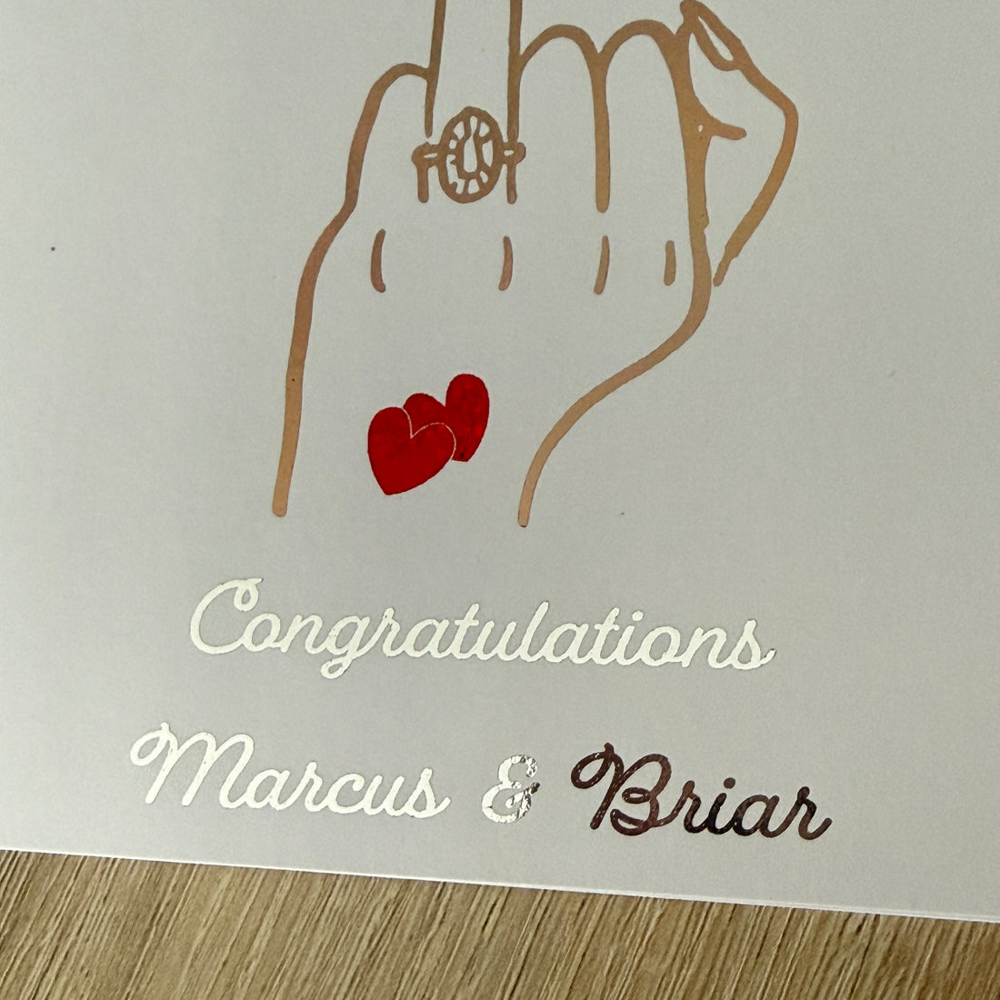 Personalised Engagement Card – Funny Put a Ring on It Foiled Card