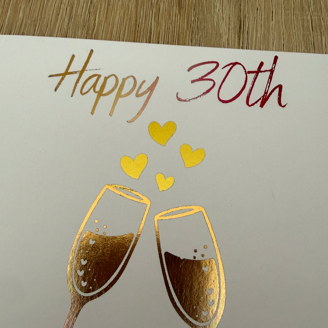 30th Birthday Card | Personalised Foiled Champagne Design