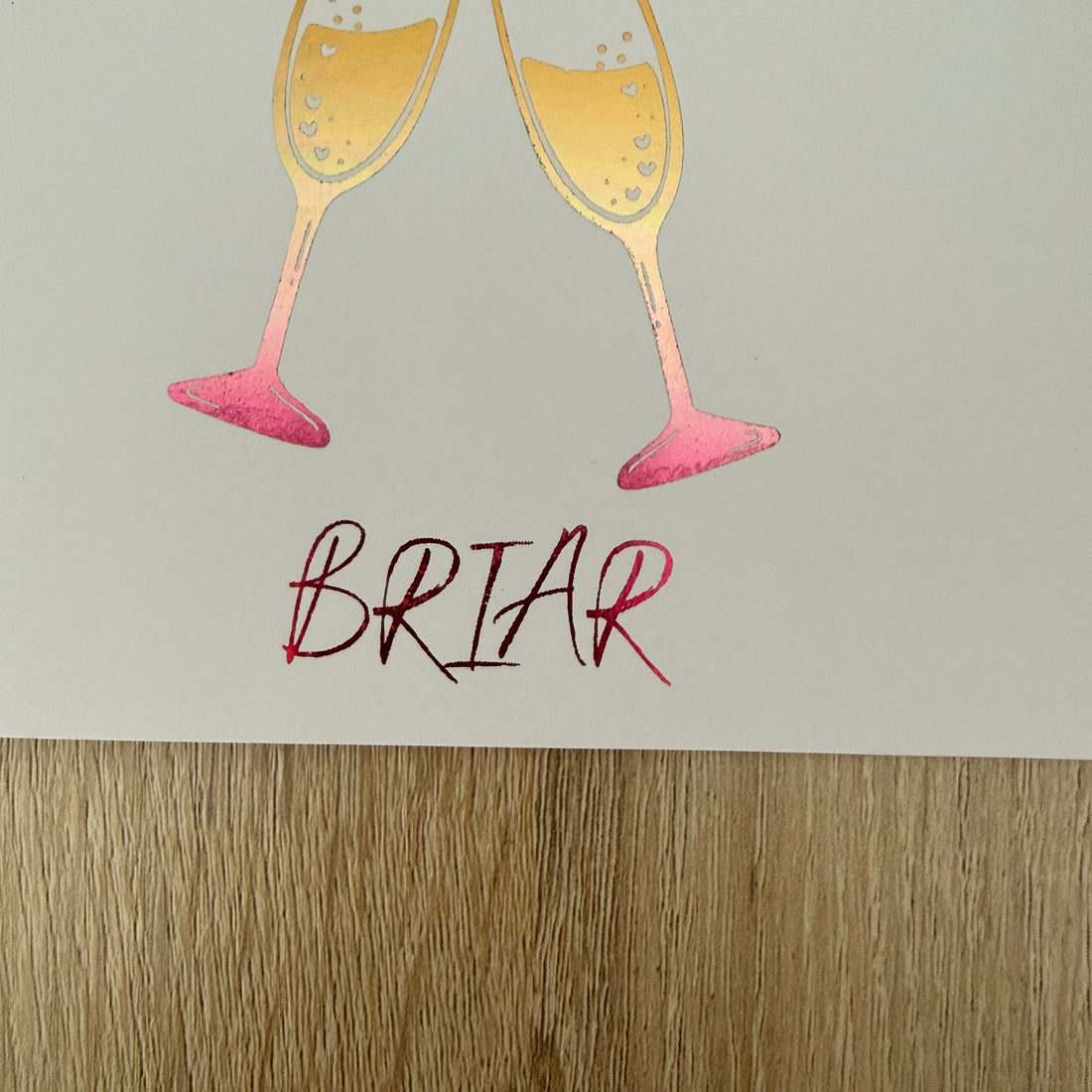 30th Birthday Card | Personalised Foiled Champagne Design