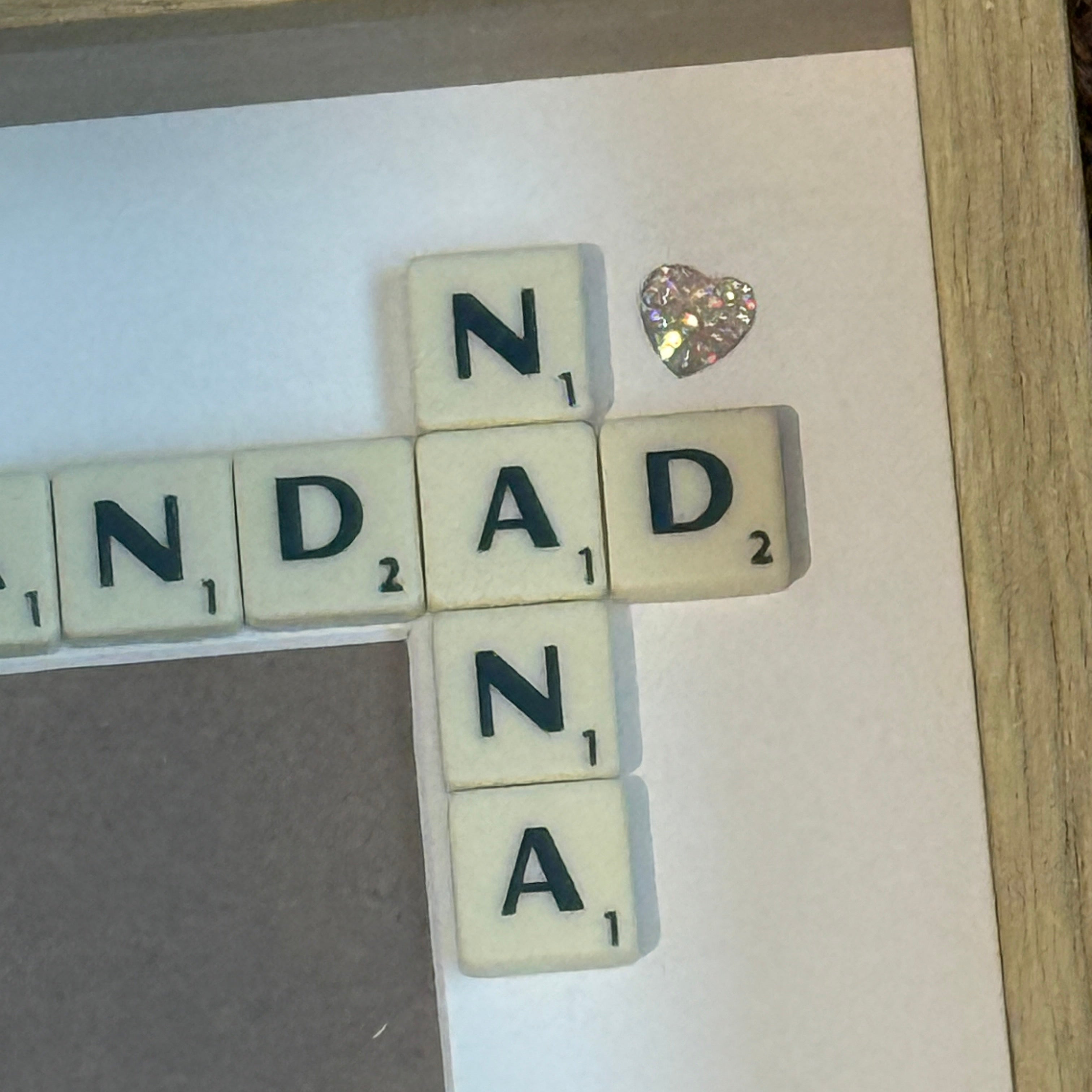 Nanny Grandad Grandparent Letter Tile Box Frame | Personalised Family Names Gift for Grandma, Nana & Grandad