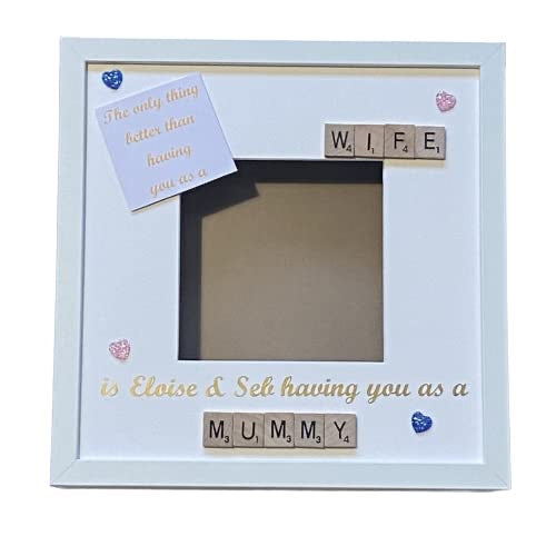 Wife to Mummy - Only thing better Scrabble Art Photo Frame - Personalised with name.