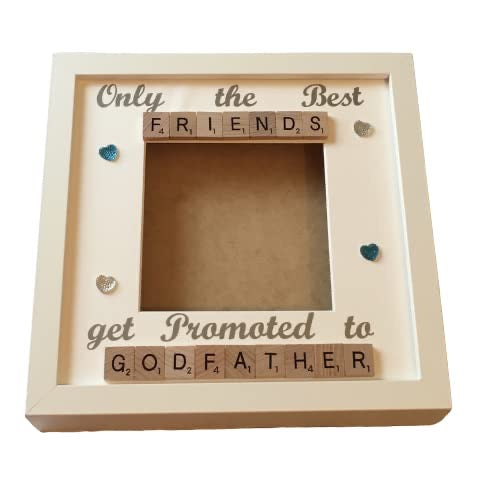 Only the Best Friends get promoted to Godfather - Letter Tile Photo Frame