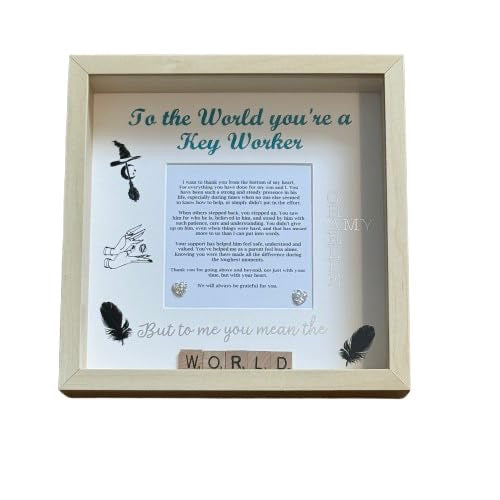 Teacher Letter Tile Personalised Photo Frame - End of year thank you gift.