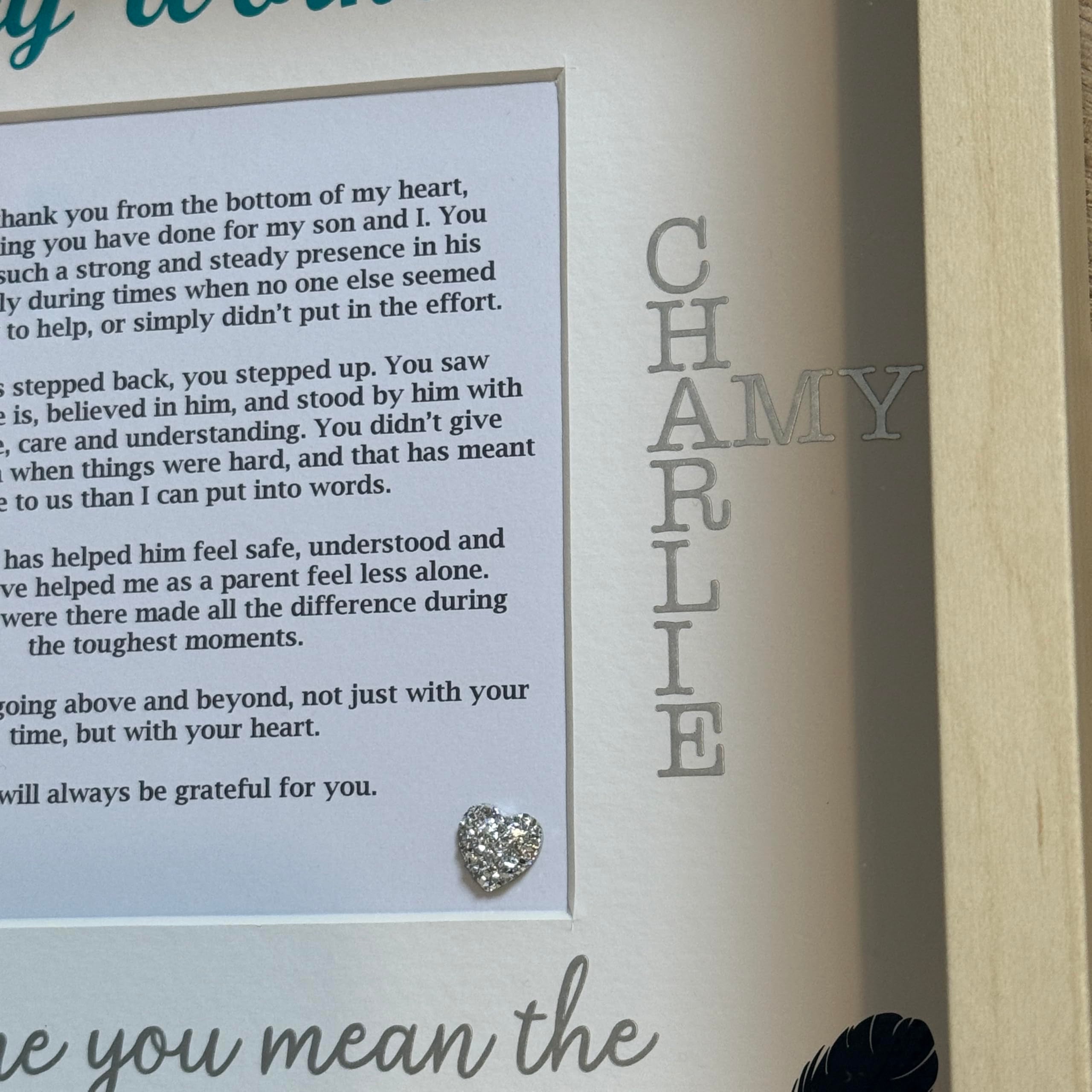 Teacher Letter Tile Personalised Photo Frame - End of year thank you gift.