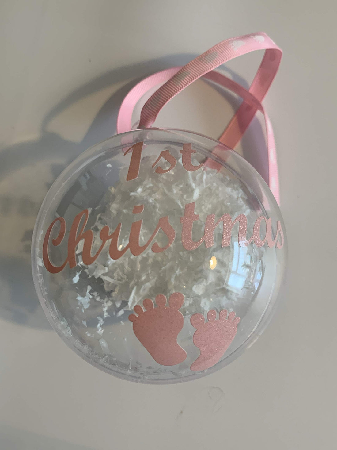 Baby's First Christmas Bauble | Filled Acrylic Christmas Decoration | Personalised