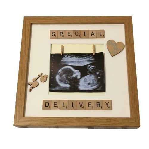 Baby Scan Photo Frame - Special Delivery - Personalised with Due Date