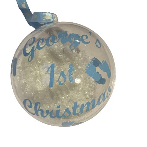 Baby's First Christmas Bauble | Filled Acrylic Christmas Decoration | Personalised